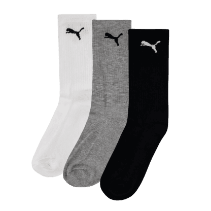 PUMA SOCK CREW LOGO BLACK/GREY/WHITE (3)