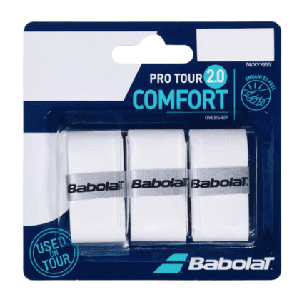 BABOLAT GRIP OVERGRIP PRO TOUR 2.0 COMFORT WHITE (3)